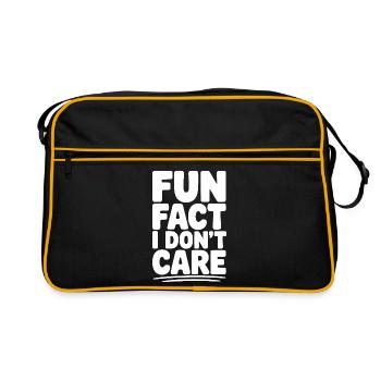 Fun Fact I Don't Care - Retro Bag - black/gold - Front