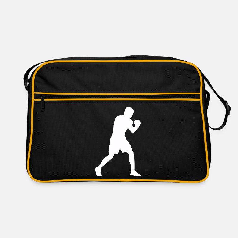 Boxer-Silhouette in Bewegung Retro Tasche