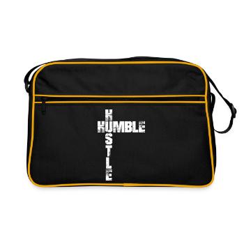 Humble Hustle Entrepreneur Homme d’affaires Businesswom - Sac Retro - noir/or - Devant