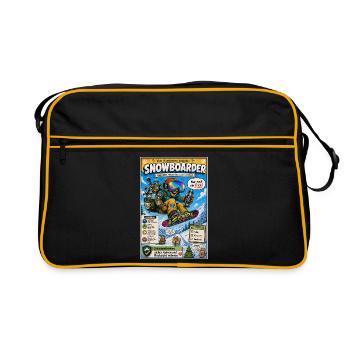 Der Snowboarder – nur noch ein Trick - Retro Tasche - Schwarz/Gold - Vorne