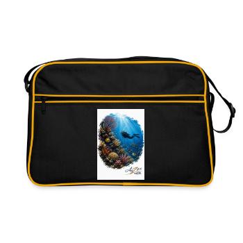 Azzo Aventure sous-marine - Sac Retro - noir/or - Devant