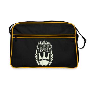 Königliches Bier Logo - Retro Tasche - Schwarz/Gold - Vorne
