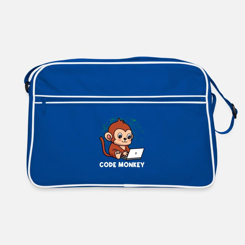 Code Monkey Programming Coder Computer Geek Develo Retro Tasche