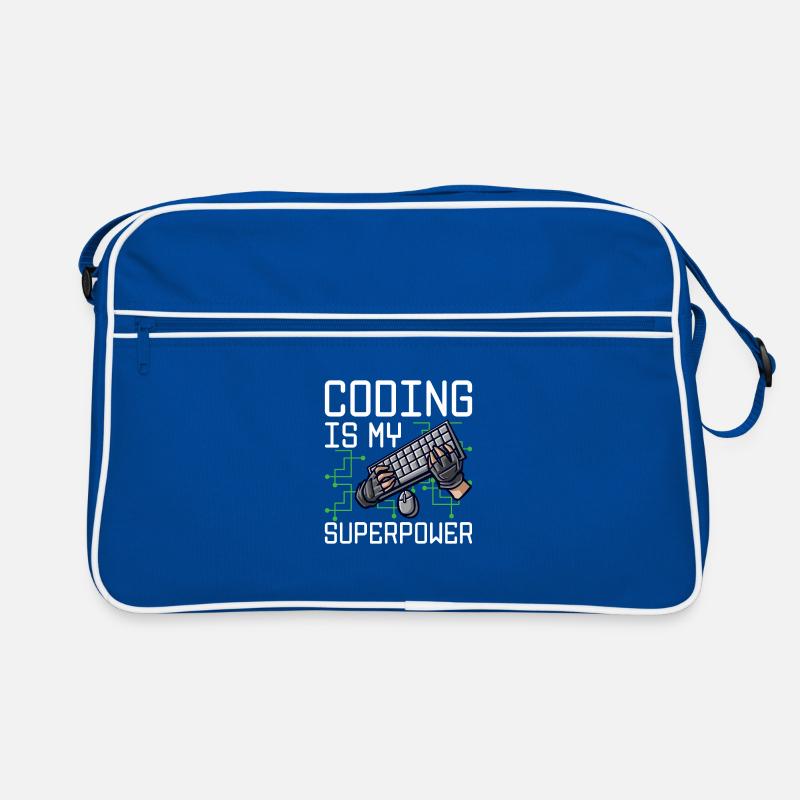 Coding Is My Superpower Programming Coder Computer Retro Tasche