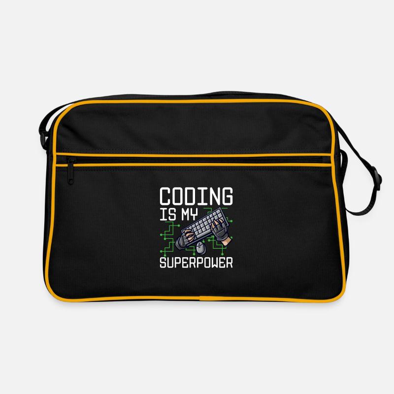 Coding Is My Superpower Programming Coder Computer Retro Tasche