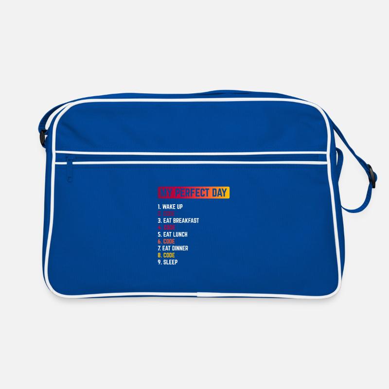 My Perfect Day Wake Up Code Software Developer Pro Retro Tasche