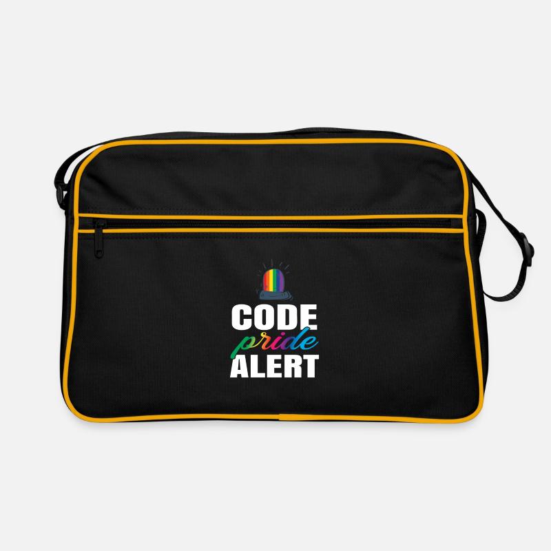 Code Pride Alert Bisexual Lesbian Love Asexual Tra Retro Tasche