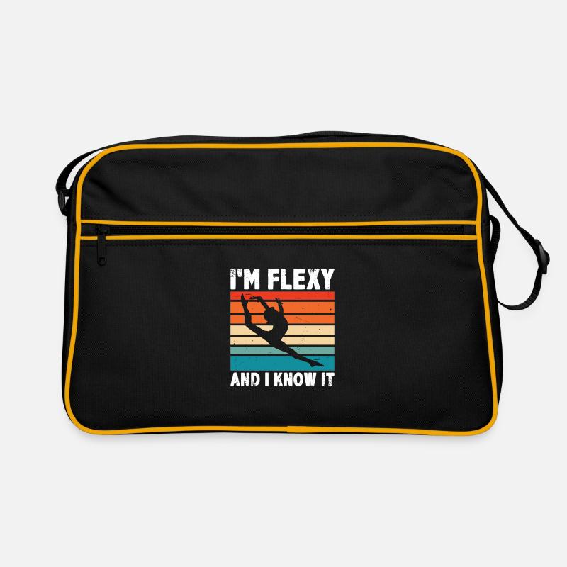 I'm Flexy And I Know It Acrobatics Acrobat Gymnast Retro Tasche