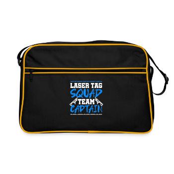 Lasertag Squad Team Captain Lasergame Lasertag Pla - Retro Tasche - Schwarz/Gold - Vorne