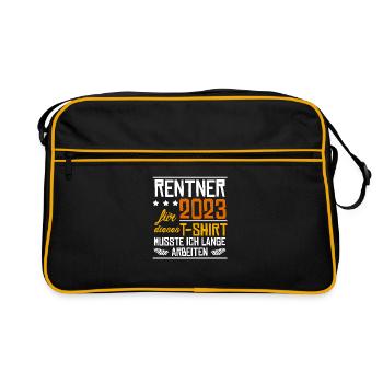 Rentner 2023 Für Dieses Shirt Musste Ich Lange Arb - Retro Tasche - Schwarz/Gold - Vorne