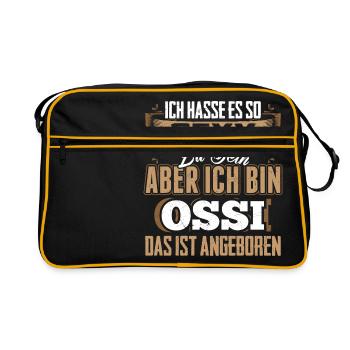 Ich hasse es so sexy zu sein, aber ich bin Ossi - Retro Tasche - Schwarz/Gold - Vorne