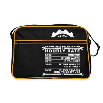 Mécanicien automobile Taux horaire - Sac Retro - noir/or - Devant