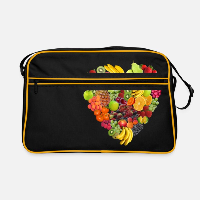 Obst-Herz Retro Tasche