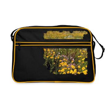Biodiversité chez les plantes et les fleurs - Sac Retro - noir/or - Devant