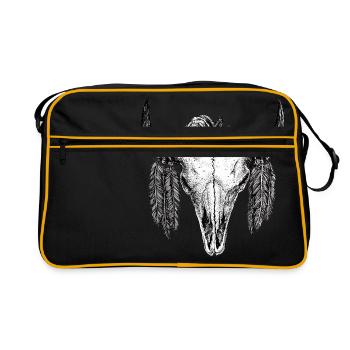 Skull Tattoo II - Retro Bag - black/gold - Front