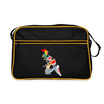 Les Musiciens de Brême par Cheerful Madness!! - Sac Retro - noir/or - Devant
