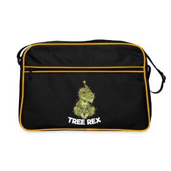 Arbre de Noël T-Rex Lumières de Noël Pun Cadeau - Sac Retro - noir/or - Devant