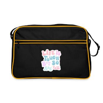 La vie est dure, mais vous l’êtes aussi - Sac Retro - noir/or - Devant