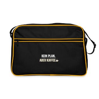 Pas de plan sauf le café - Sac Retro - noir/or - Devant