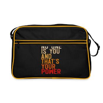 Personne n’est vous et c’est votre pouvoir - Sac Retro - noir/or - Devant