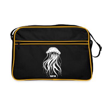 Flottez, méduses avec des tentacules, créatures marines - Sac Retro - noir/or - Devant
