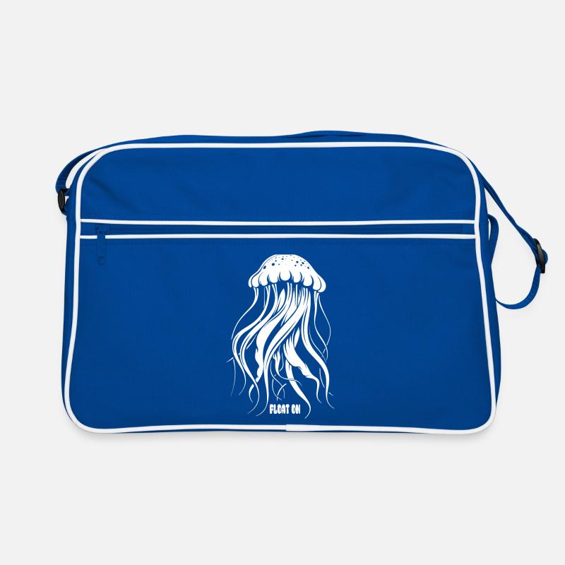 Float on, Qualle mit Tentakeln, Meeresbewohner Retro Tasche