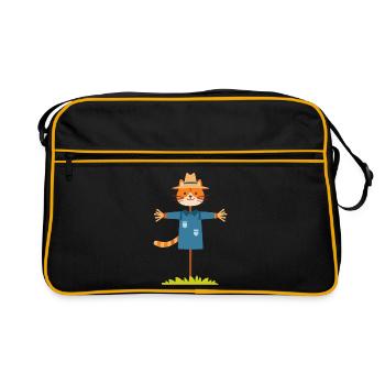 Chat épouvantail - Sac Retro - noir/or - Devant