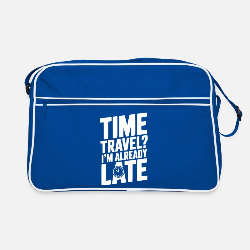 Zeitreisen? Ich bin schon spät dran Retro Tasche