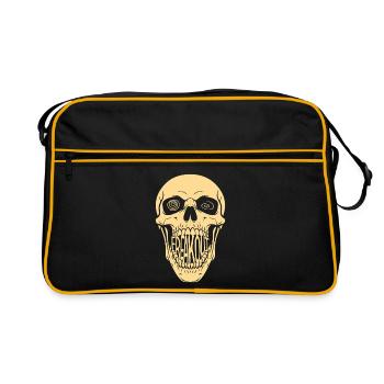 Freak Out Skull - Retro Bag - black/gold - Front