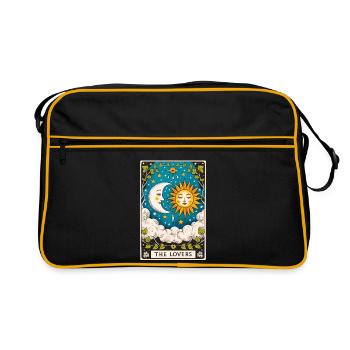 Amoureux Tarot Soleil Lune - Sac Retro - noir/or - Devant