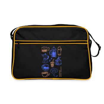 Coffeshop Essentials - Retro Tasche - Schwarz/Gold - Vorne