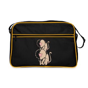 Singe - Sac Retro - noir/or - Devant