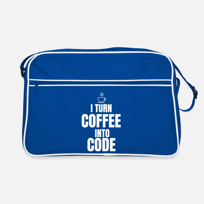Ich verwandle Kaffee in Code Retro Tasche