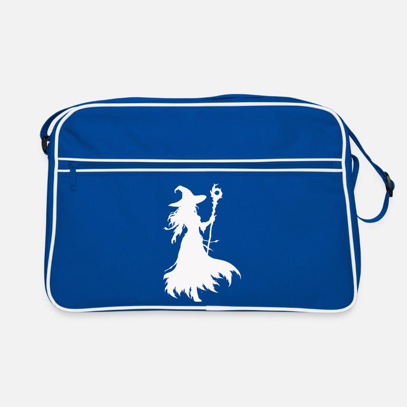 Hexen Silhouette mit Stab Retro Tasche