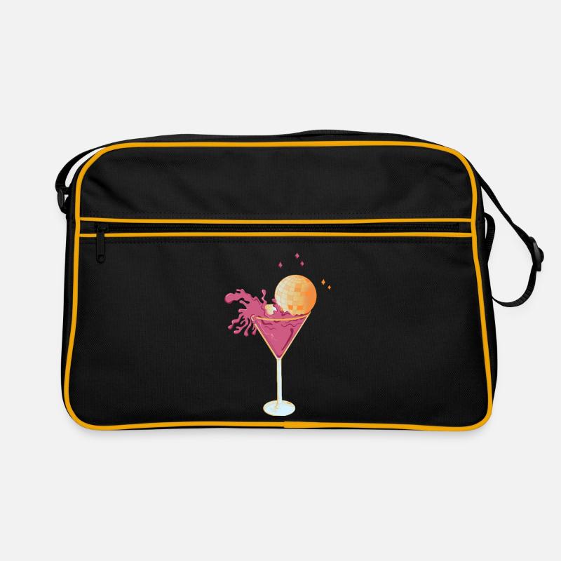 Cocktail disco – Martini rose avec Squirting Di - Sac Retro - noir/or