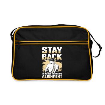 Retreat I'm doing an alignment - Retro Bag - black/gold - Front
