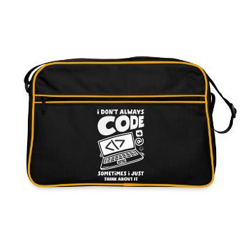 Don't Always Code Programmer - Retro Bag - black/gold - Front