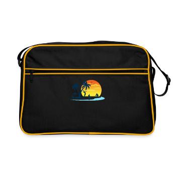 VolleyBall (Beach-Sun-Edition) - Retro Tasche - Schwarz/Gold - Vorne