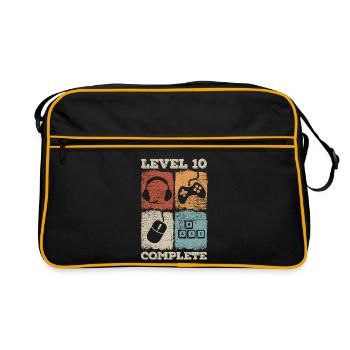 10th Birthday Level Complete Gaming - Retro Bag - black/gold - Front