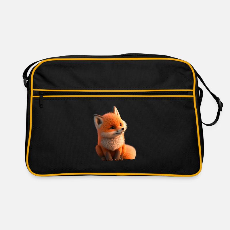 Fuchs sitzend Retro Tasche