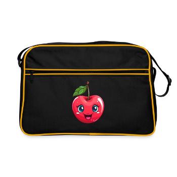 Kawaii Chibi Cherry Girl - Sac Retro - noir/or - Devant