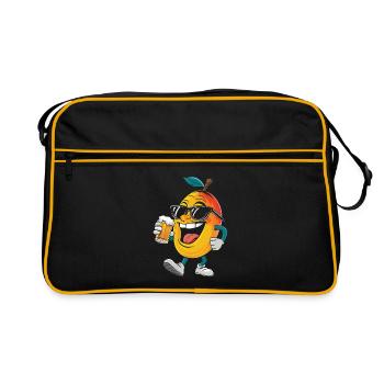 Mango Bier - Retro Tasche - Schwarz/Gold - Vorne