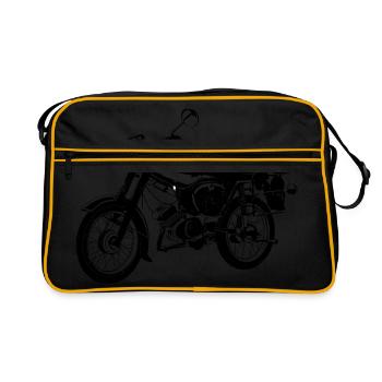 Simson S51 B4 - Retro Tasche - Schwarz/Gold - Vorne