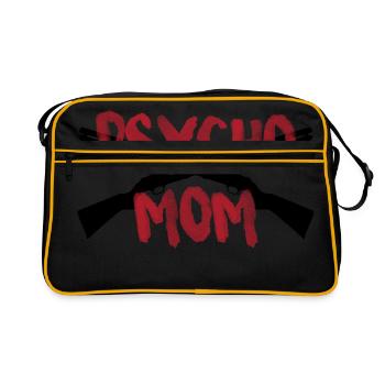 PSYCHO MOM - Retro Tasche - Schwarz/Gold - Vorne