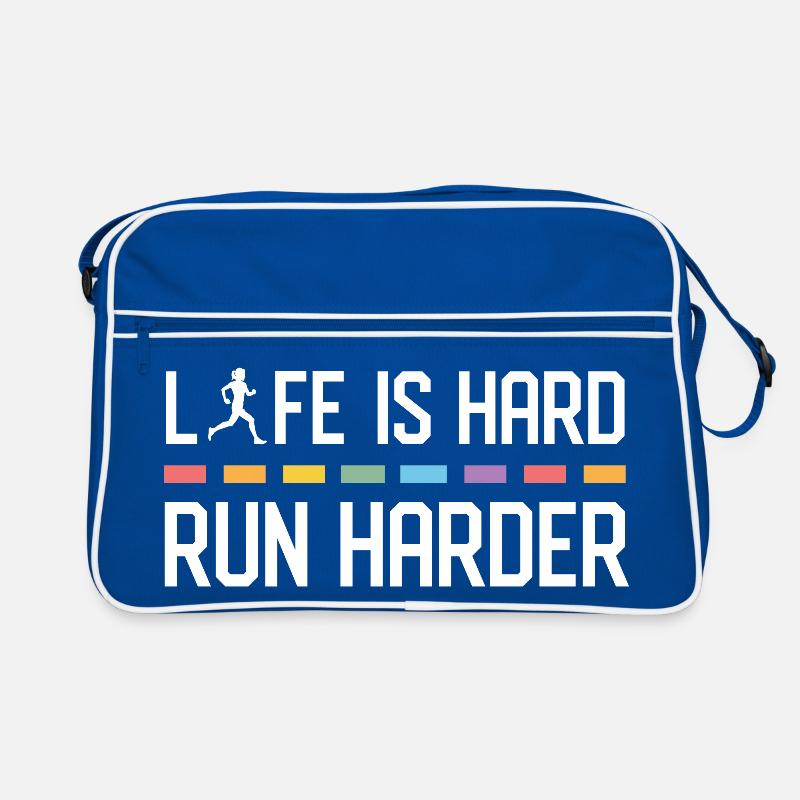 La vie est dure. Courez plus fort. Sac Retro