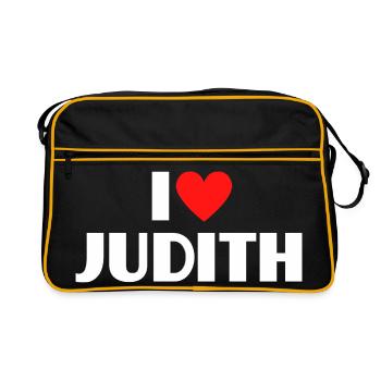 J’adore Judith Red Heart Romantic Name Fan - Sac Retro - noir/or - Devant