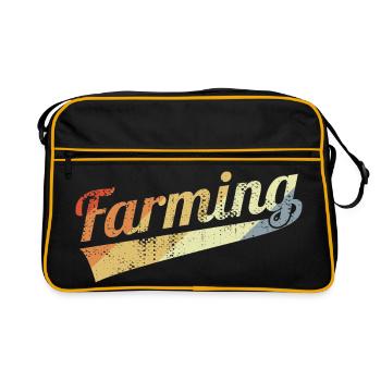 Landwirt Vintage Look - Retro Tasche - Schwarz/Gold - Vorne