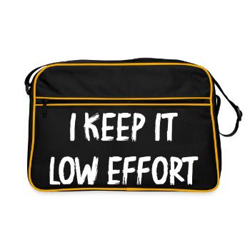 I Keep It Low Effort - Retro Bag - black/gold - Front