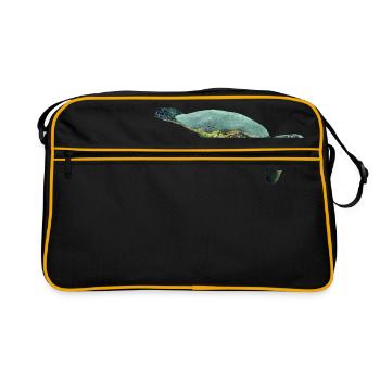 turtle tortoise animals animals6 - Retro Bag - black/gold - Front