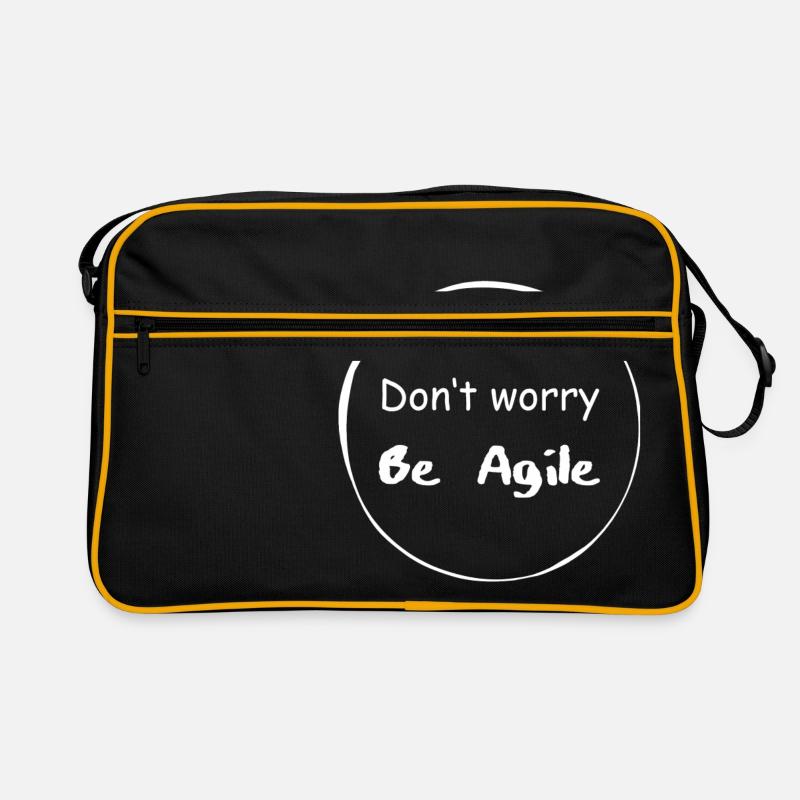 Sprüche Don‘t worry be agile Retro Tasche